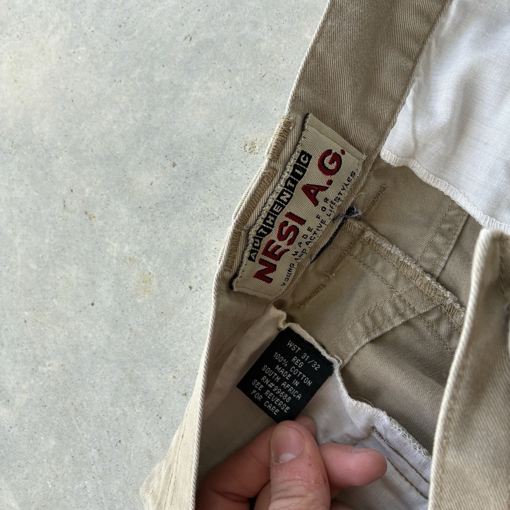 Nesi A.G. Mens 31x32 Double Knee Khaki Cargo Tactical Pants Utility Outdoor Hike - Picture 4 of 6